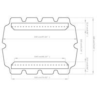 Vervangingsluifel voor schommelbank 188/168x110/145 cm wit - thumbnail