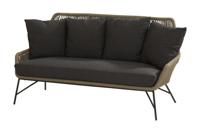 Ramblas living bench 2.5 seaters Taupe with 5 cushions | 4 Seasons Outdoor - thumbnail