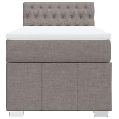 Boxspring met matras stof taupe 100x200 cm