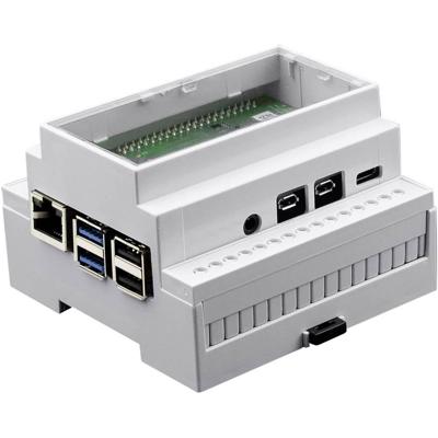 Camdenboss CBRPI-DR-4-CLR-CON SBC-behuizing Geschikt voor serie: Raspberry Pi® Voor DIN-railmontage Wit