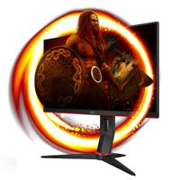 AOC 24G2SU/BK computer monitor 60,5 cm (23.8") 1920 x 1080 Pixels Full HD Zwart, Rood - thumbnail