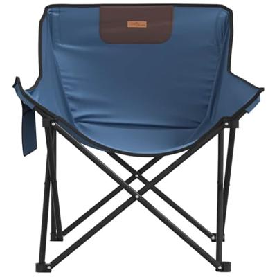 Campingstoelen 2 st met vakje inklapbaar blauw Campingstoelen 2 st met vakje inklapbaar blauw