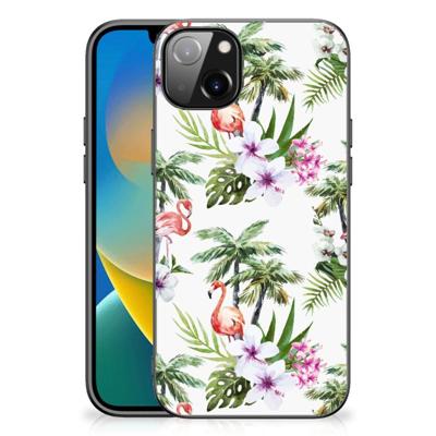 iPhone 14 Plus Dierenprint Telefoonhoesje Flamingo Palms iPhone 14 Plus Dierenprint Telefoonhoesje Flamingo Palms