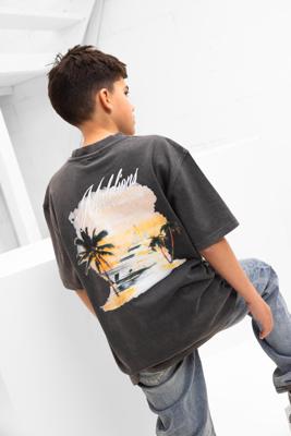 Malelions Junior Relaxed Yacht T-shirt Kids Donkergrijs - Maat 152 - Kleur: Donkergrijs | Soccerfanshop