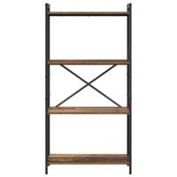 Boekenkast Oud hout 60 x 30 x 118 cm Hout en Staal - thumbnail