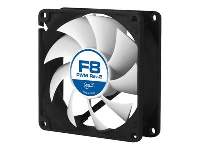 ARCTIC F8 PWM Computer behuizing Ventilator 8 cm Zwart, Wit