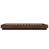 Bedframe met LED-verlichting bruin eikenkleurig 75x190 cm - thumbnail