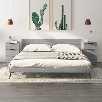 Nachtkastjes 2 st 40x36x65 cm grijs sonoma eikenkleurig