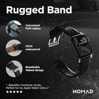 Nomad Rugged horlogeband / zilveren hardware 45/46/49 mm - Black - thumbnail