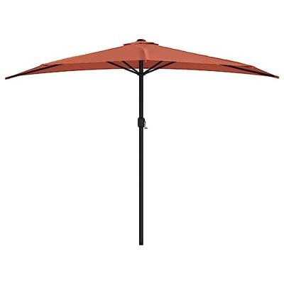 VidaXL Balkonparasol half met aluminium paal 300x155x223 cm terracotta
