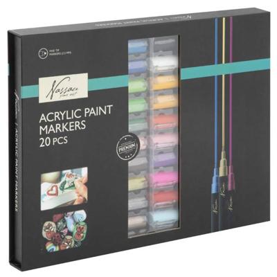 Nassau acryl markerset 20-delig
