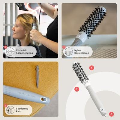 Olivia Garden Blowout Shine Brush White&Grey Ø20mm Olivia Garden Blowout Shine Brush White&Grey Ø20mm