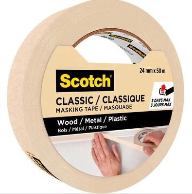Afplaktape scotch classic 24mmx50m beige Afplaktape scotch classic 24mmx50m beige