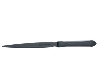 MAUL briefopener Pro 21.5cm, vlak model, zwart handvat van soft kunststof, RVS opener ook zwart