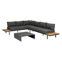WOOOD Loungeset 'Bari' Polywood, kleur Antraciet - thumbnail
