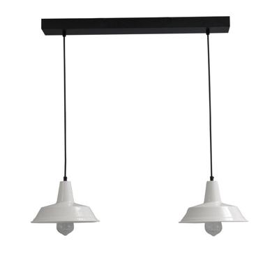 Masterlight Witte vintage eettafellampIndustria 2x25 2-lichts met zwart - 2545-06-06-S-70-2