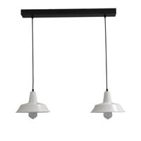 Masterlight Witte vintage eettafellampIndustria 2x25 2-lichts met zwart - 2545-06-06-S-70-2 - thumbnail