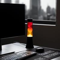 Mini lavalamp rood en geel - thumbnail