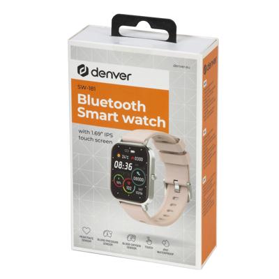 Denver SW-181GREY smartwatch / sport watch 4,32 cm (1.7") IPS Digitaal Touchscreen Zilver Refurbished