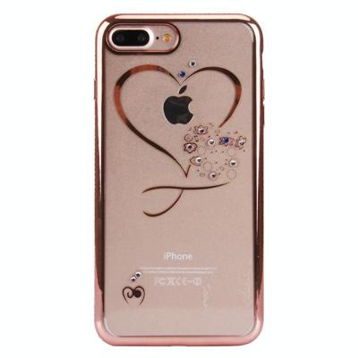 iPhone 7 Plus & 8 Plus 3D met nep diamanten ingelegd gegalvaniseerd LOVE hartje patroon TPU back cover Hoesje (roze goudkleurig) iPhone 7 Plus & 8 Plus 3D met nep diamanten ingelegd gegalvaniseerd LOVE hartje patroon TPU back cover Hoesje (roze goudkleurig)