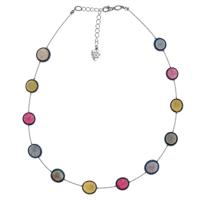 Meerkleurige Palmnoot Puntos Regenboog Ketting van Yokomeshi - thumbnail