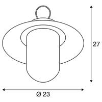 SLV MOLAT 1000821 Hanglamp E27 60 W Antraciet - thumbnail