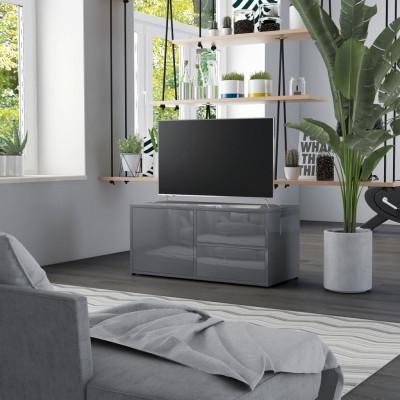 vidaXL Tv-meubel 80x34x36 cm spaanplaat hoogglans grijs vidaXL Tv-meubel 80x34x36 cm spaanplaat hoogglans grijs