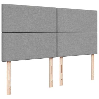 Boxspring met matras stof lichtgrijs 180x200 cm