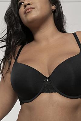 Beugel BH Adele - T-shirt BH met vulling - Gevulde bh met gladde cups - Wit - Zwart