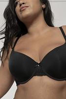 Beugel BH Adele - T-shirt BH met vulling - Gevulde bh met gladde cups - Wit - Zwart - thumbnail