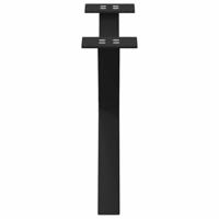 Salontafelpoten 2 st X-vormig 50x(30-31) cm staal zwart - thumbnail
