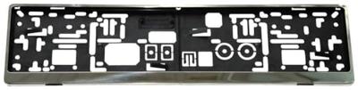 HP Autozubehör Edelstahl RVS, Kunststof Kentekenhouder RVS, Zwart (l x b x h) 13.5 x 53 x 1.5 cm