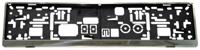 HP Autozubehör Edelstahl RVS, Kunststof Kentekenhouder RVS, Zwart (l x b x h) 13.5 x 53 x 1.5 cm - thumbnail