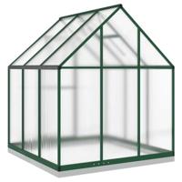 Tuinkas met basisframe 169x169x202 cm aluminium groen - thumbnail
