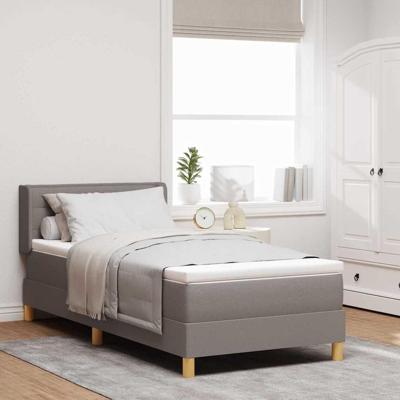 Boxspringbed met matras Taupe 200 x 90 cm Polyester