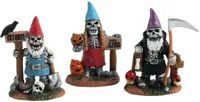 Halloweenfiguur Skeleton garden gnomes set of 3 LEMAX - Lemax - thumbnail