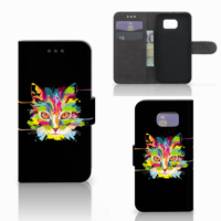 Samsung Galaxy S6 | S6 Duos Leuk Hoesje Cat Color - thumbnail