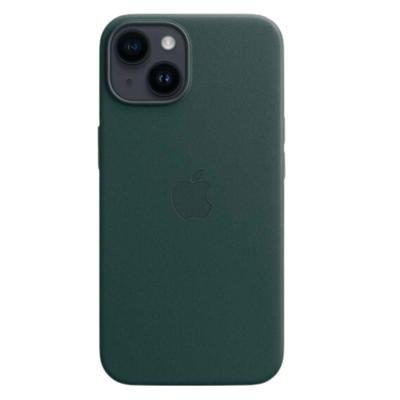 Apple Leather MagSafe Case iPhone 14 Forest Green