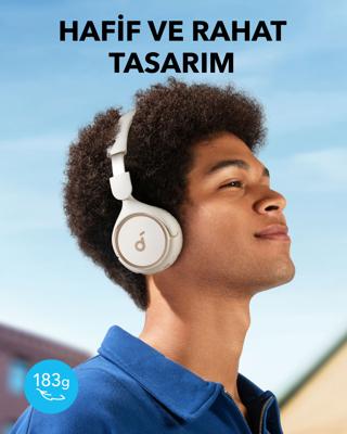 soundcore H30i draadloze on-ear hoofdtelefoon, inklapbaar ontwerp, pure bastonen, 70 u speeltijd, Bluetooth 5.3, lichtgewicht en comfortabel, appconnectiviteit(wit)