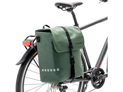 Newlooxs Odense single fietstas - waterafstotend - 17,5l - zwart/groen - thumbnail