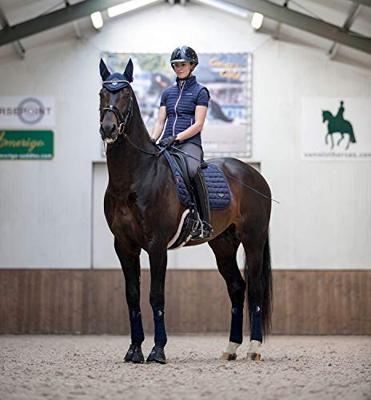 LeMieux Loire classic satin Zadeldek donkerblauw maat:dr full LeMieux Loire classic satin Zadeldek donkerblauw maat:dr full