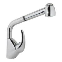 Keukenkraan Tres Top | Opbouw | 360° Draaibaar | Uitrekbare sproeier | Mengkraan | 1-hendel | Rond | Chroom - thumbnail