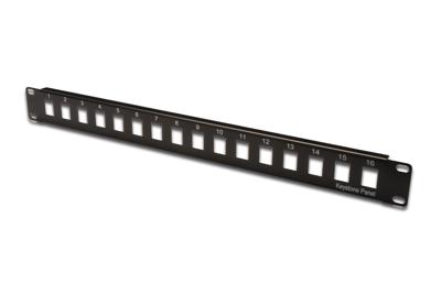 Digitus DN-91400 16 poorten Netwerkpatchpaneel 483 mm (19) Zonder connectoren 1 HE Meerdere kleuren Niet ingericht
