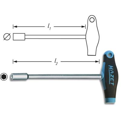 Hazet Dopschroevendraaier Werkplaats Sleutelbreedte (metrisch): 12 mm Koplengte: 230 mm