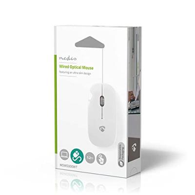 Nedis MSWD200WT Bedrade Muis 1000 Dpi 3-knops Wit Nedis MSWD200WT Bedrade Muis 1000 Dpi 3-knops Wit
