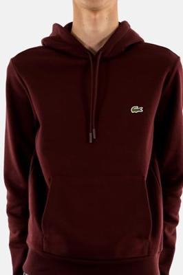 Lacoste Fleece Hoodie Heren Donkerrood - Maat XS - Kleur: Rood | Soccerfanshop