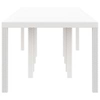Tuintafel 300x100x73 cm poly rattan wit - thumbnail