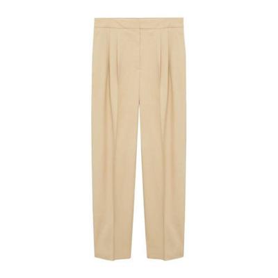 Mango loose fit broek pastelbruin