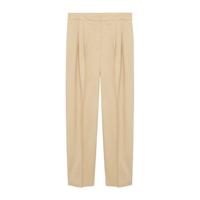 Mango loose fit broek pastelbruin - thumbnail