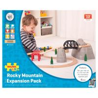 Bigjigs houten rails - rocky mountain uitbreidingsset, 12dlg. - thumbnail